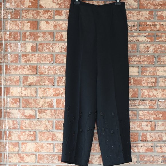 CACHE Black Silk  Pants - Picture 2 of 6